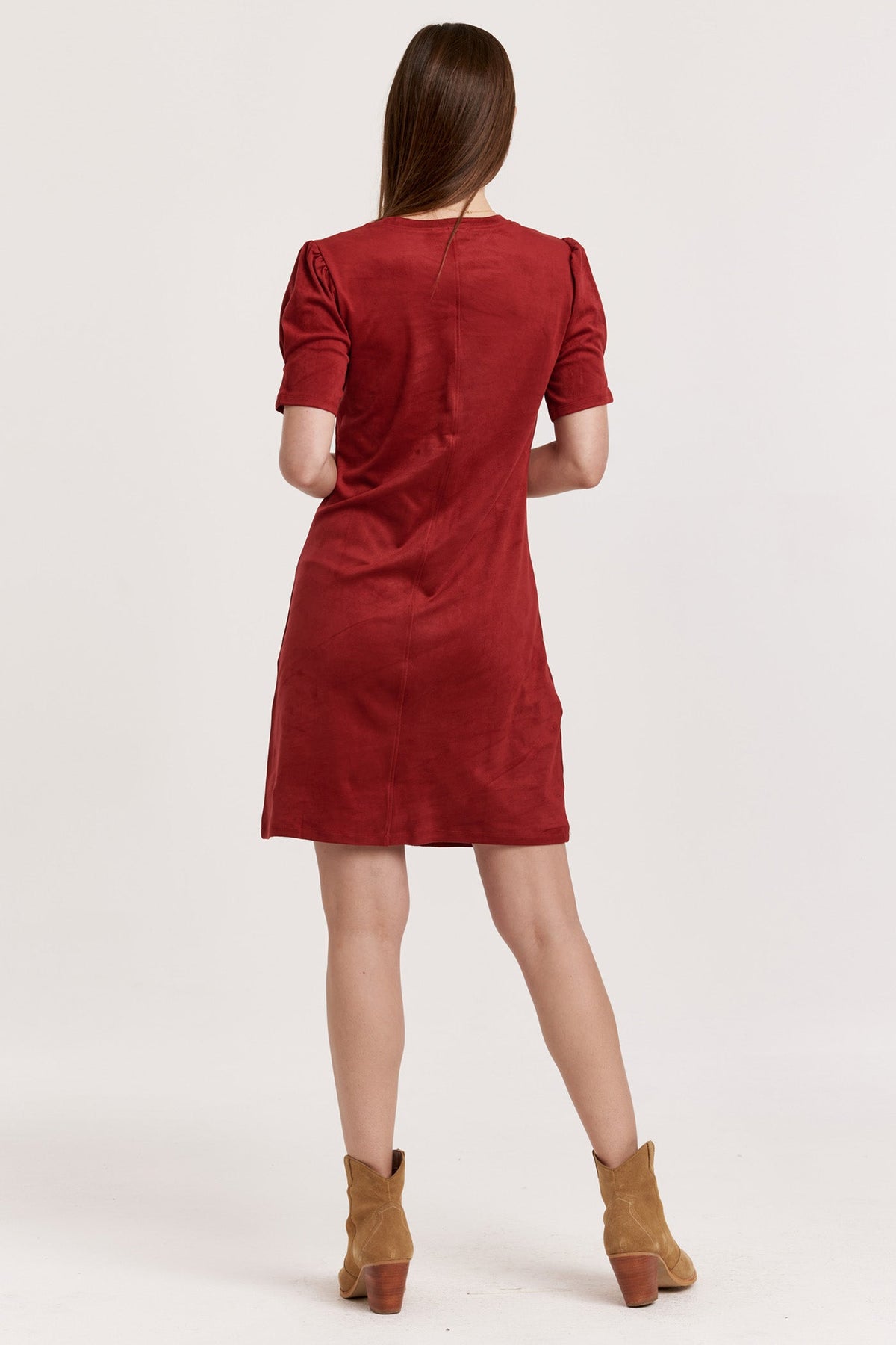 demi-suede-short-sleeve-dress-ruby-pink