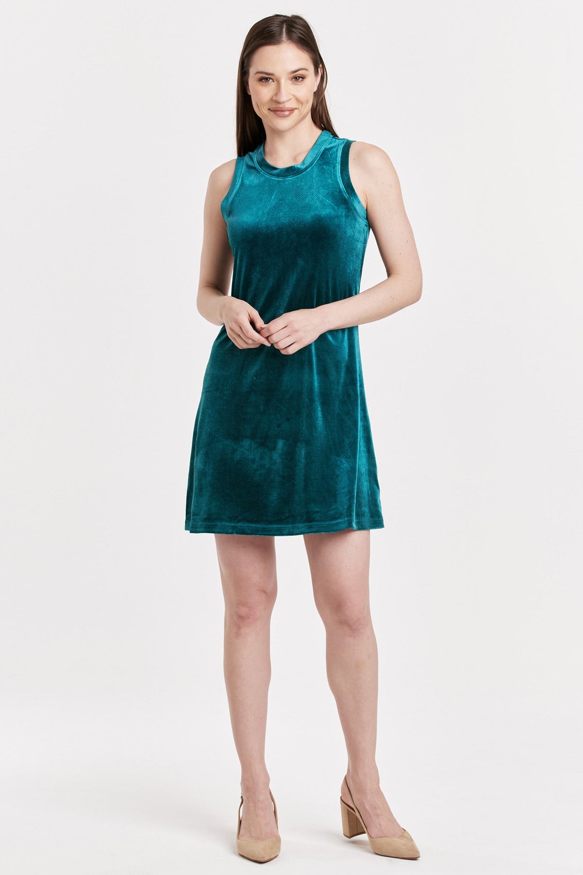 justine-high-neck-sleeveless-swing-dress-clover-velvet