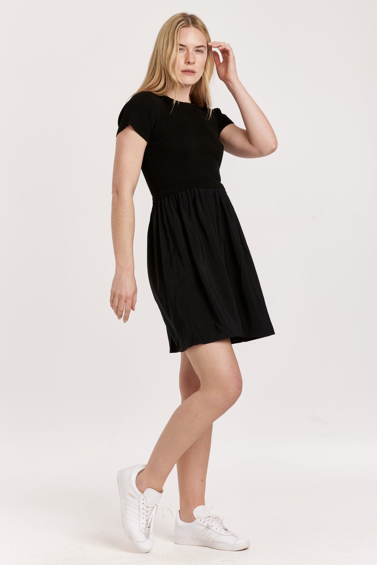 avalon-mock-neck-short-sleeve-dress-black