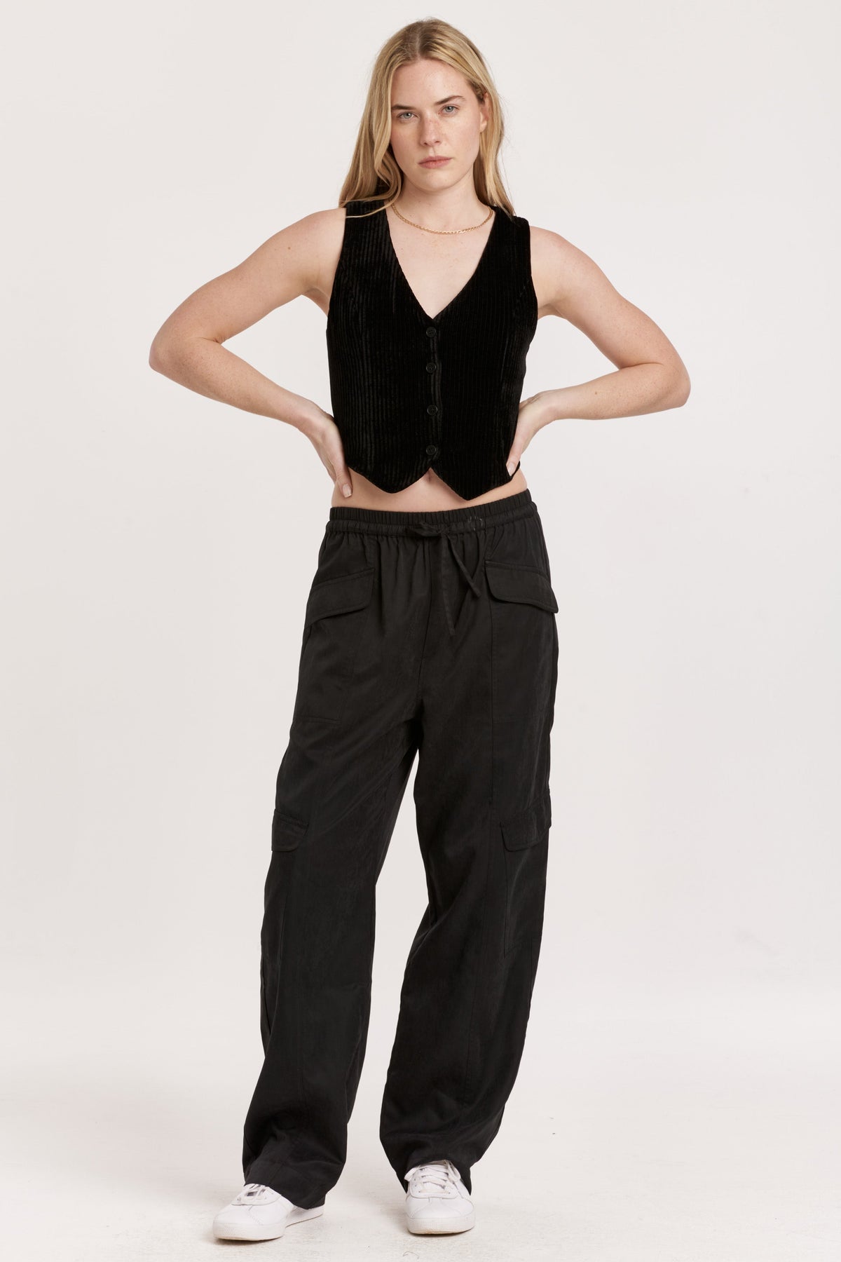 cecilia-fitted-button-up-vest-black-chenille