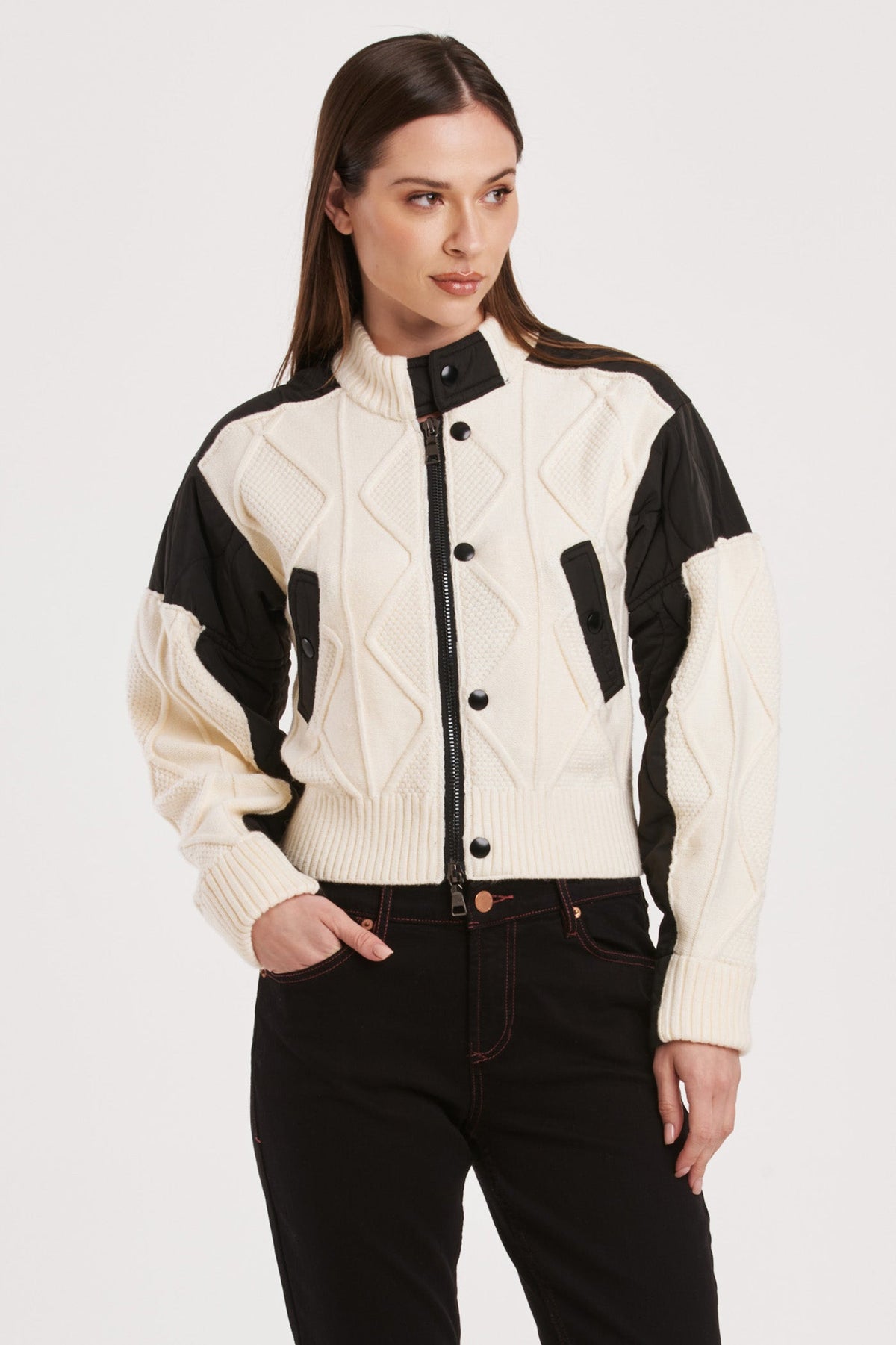 shuri-cable-knit-quilted-jacket-with-button-up-closure-and-ribbed-cuffs-creamblack