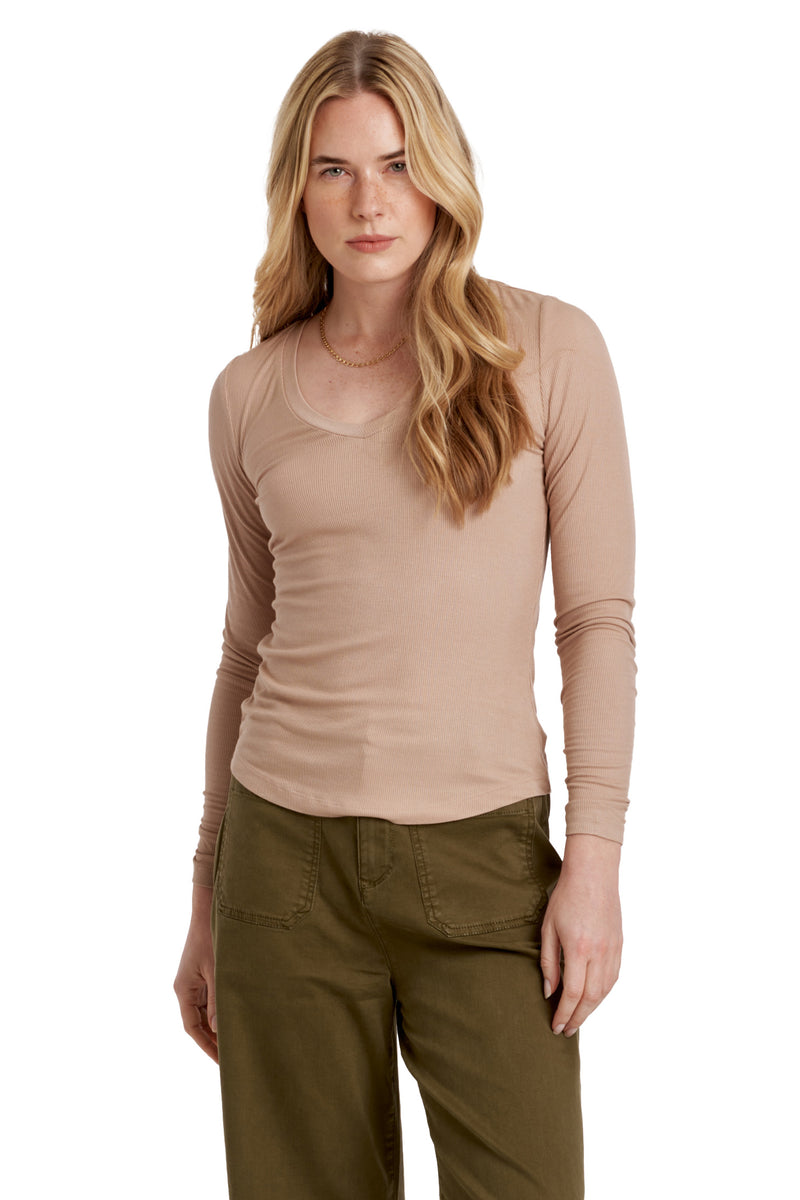 SOPHIE LONG SLEEVE TEE BUCKWHEAT