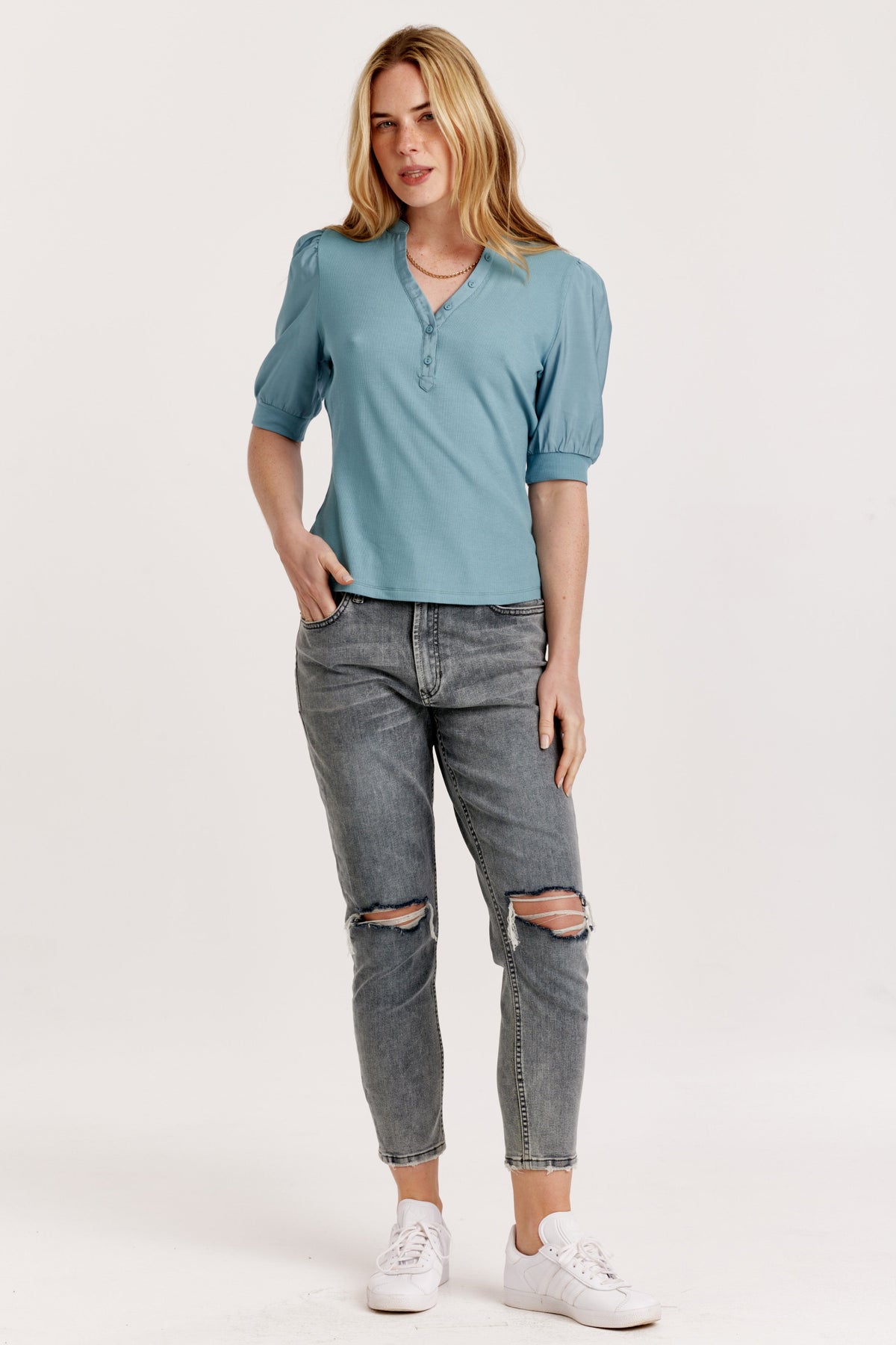 tanner-puff-sleeve-henley-slate-blue