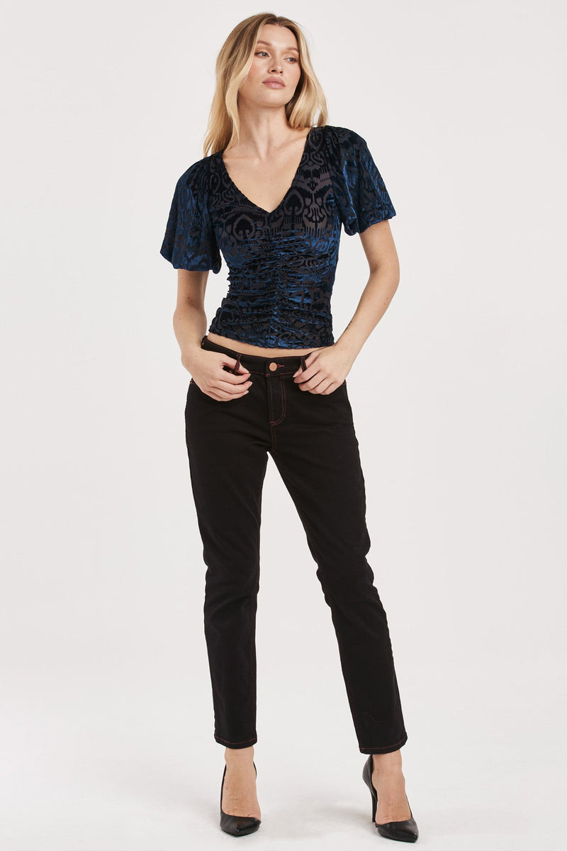 gergana-short-sleeve-shirred-top-sapphire-symphony