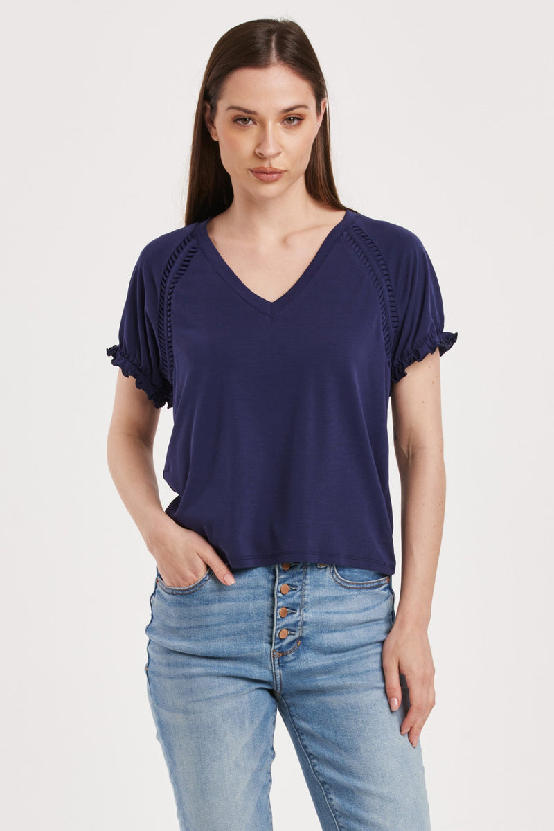 janara-v-neck-ruffle-sleeve-top-electric-indigo