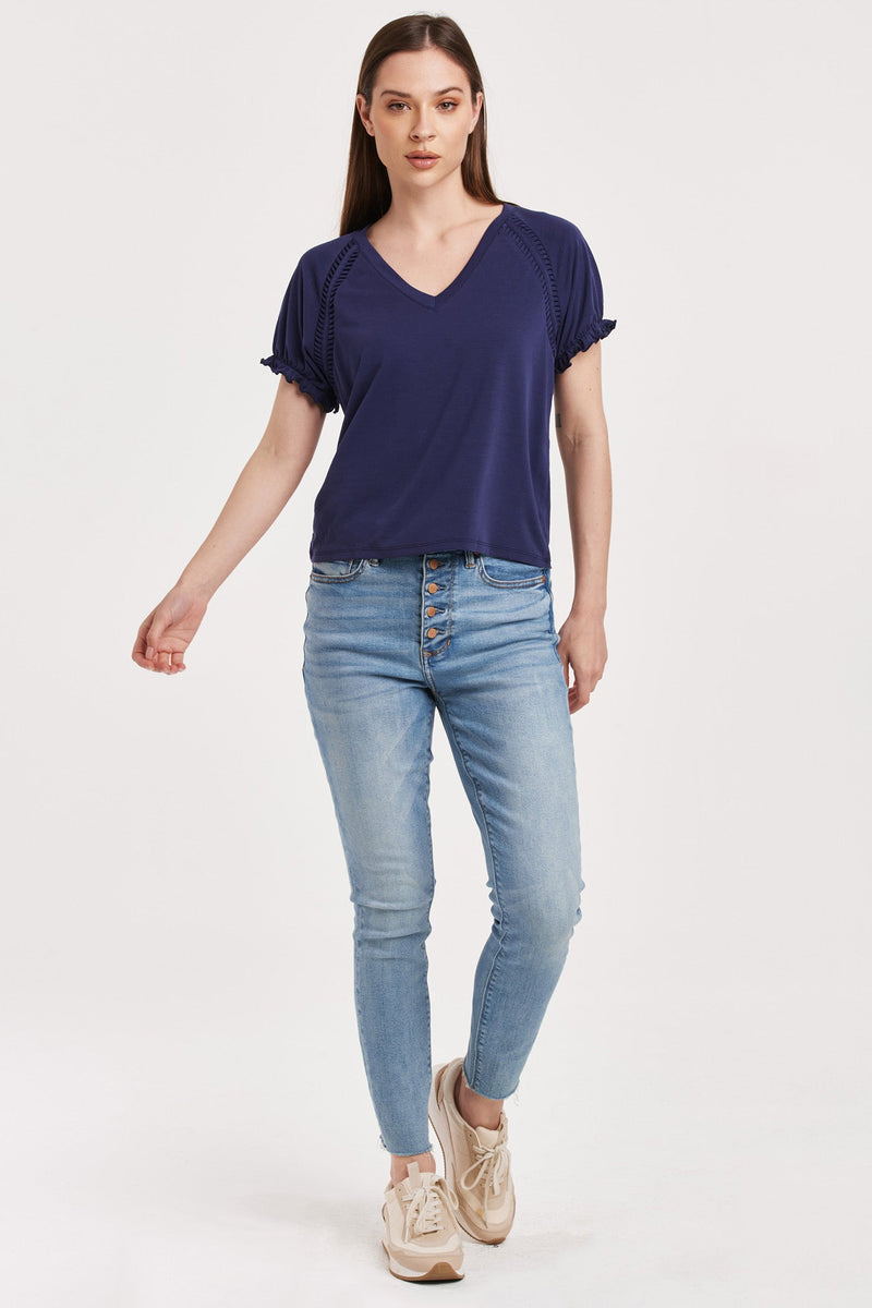 janara-v-neck-ruffle-sleeve-top-electric-indigo