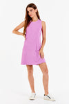 JUSTINE RIBBED DRESS BRIGHT ORCHID