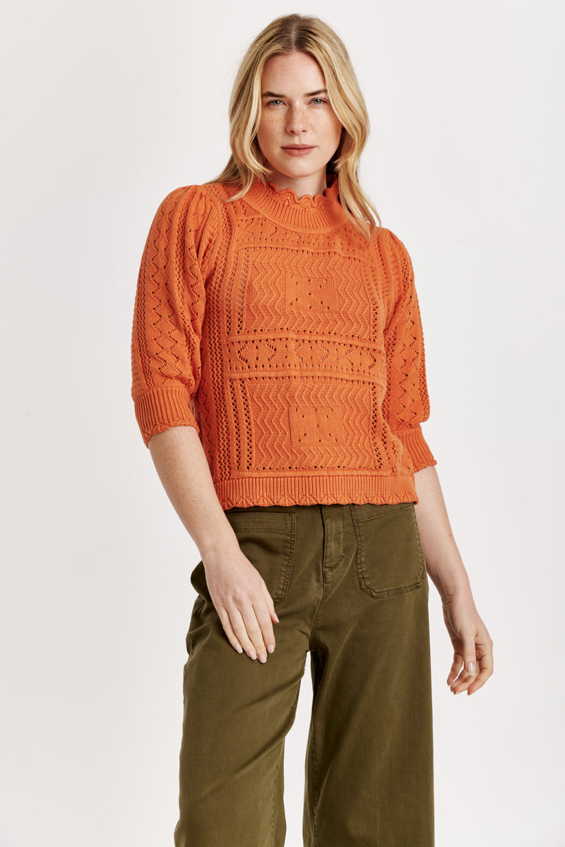 camelia-mock-neck-puff-elbow-sleeve-pointelle-sweater-pumpkin