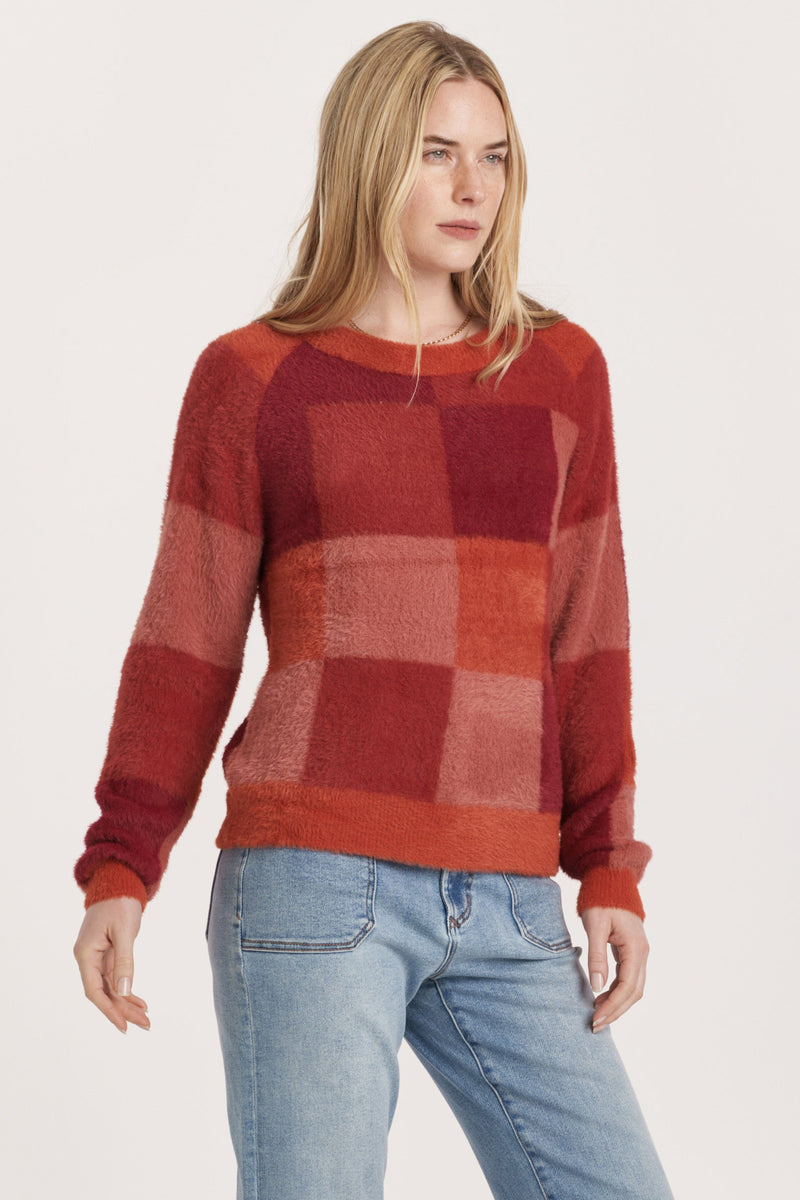 tamera-raglan-sleeve-fuzzy-sweater-ruby-pink-check