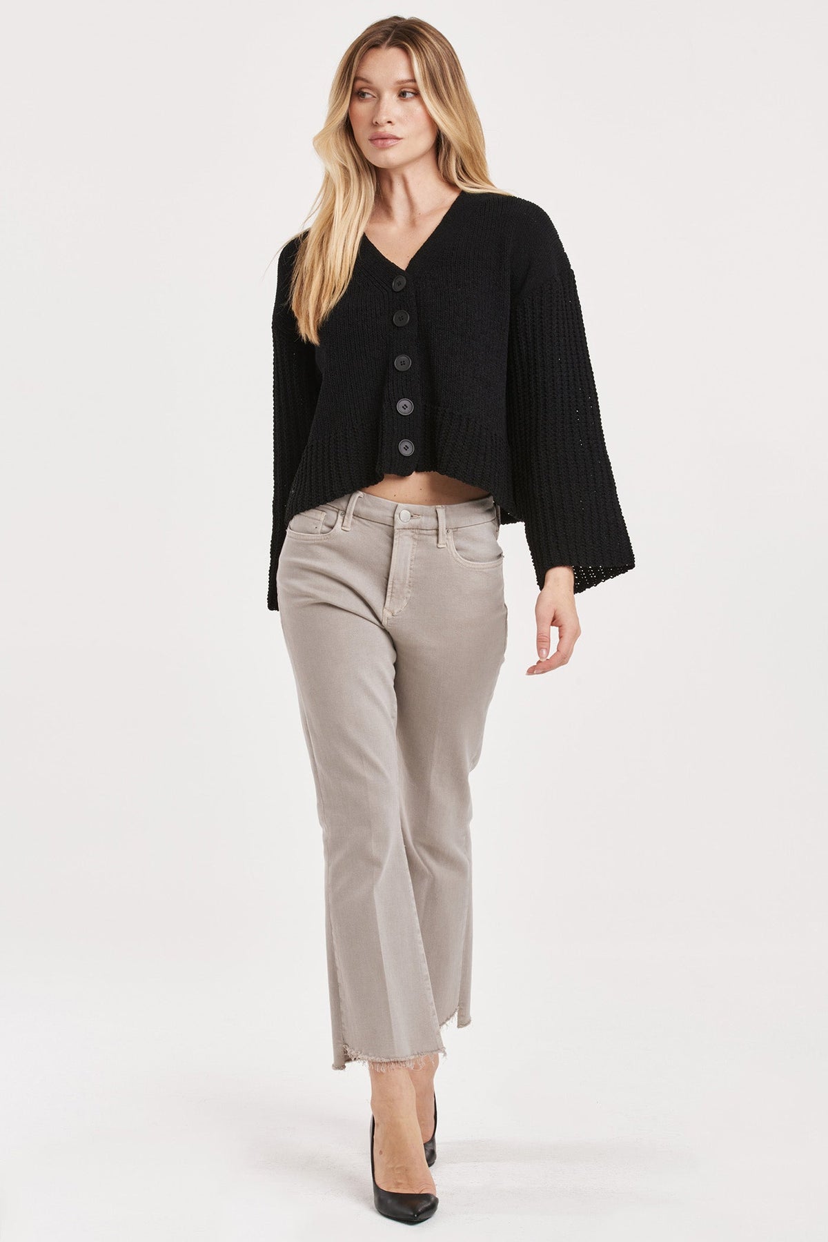 samira-button-front-bell-sleeves-cropped-chunky-knit-sweater-black