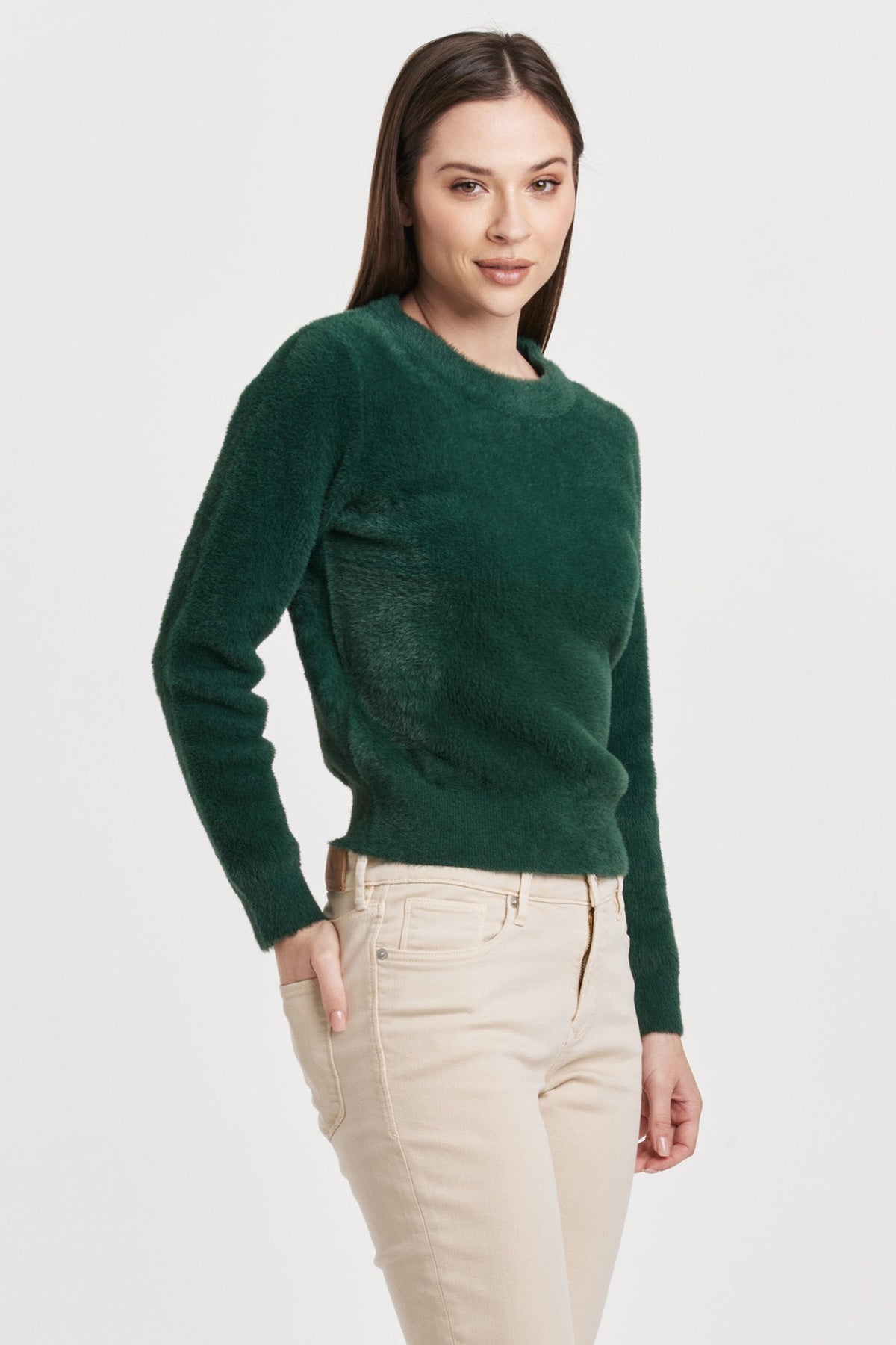 effy-fuzzy-long-sleeve-crew-neck-sweater-clover