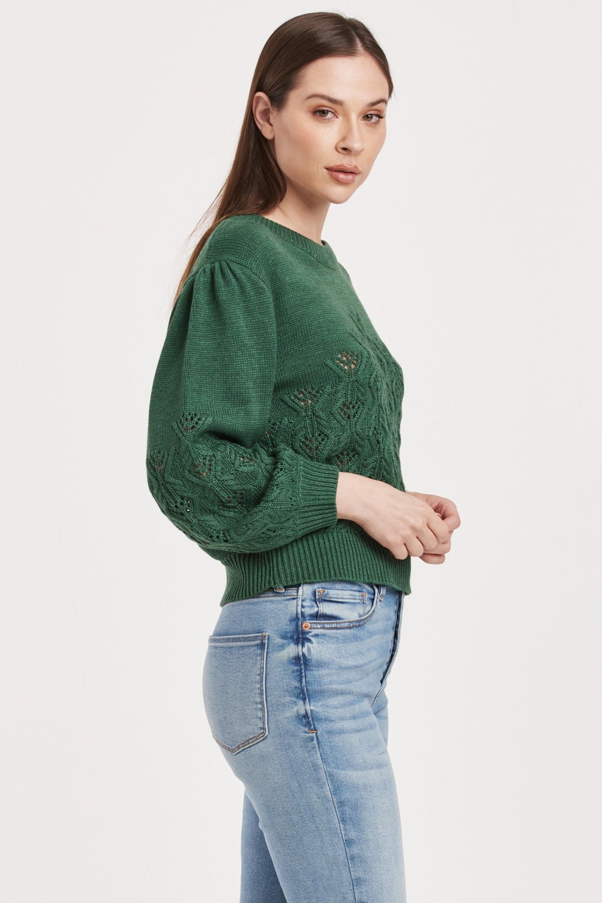 krista-pointelle-puff-sleeve-sweater-clover