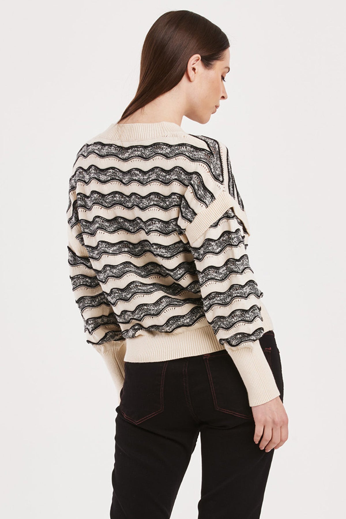 myla-wavy-stripe-sweater-black/cream