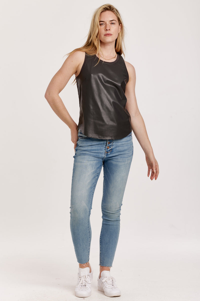 carmela-pleather-tank-w/-curved-hem-&-contrast-back-iron