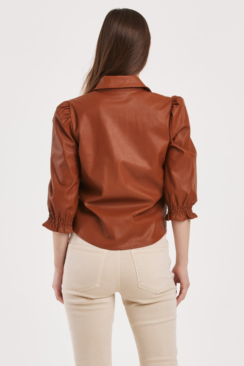 yara-puff-sleeve-button-up-top-roasted-pecan-vegan-leather