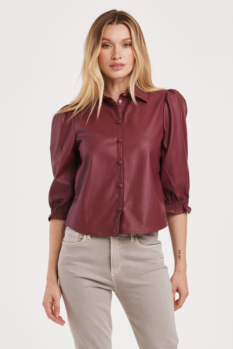 yara-puff-sleeve-button-up-top-red-wine-vegan-leather