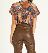 KAYLEIGH blouse top in mystic gardens