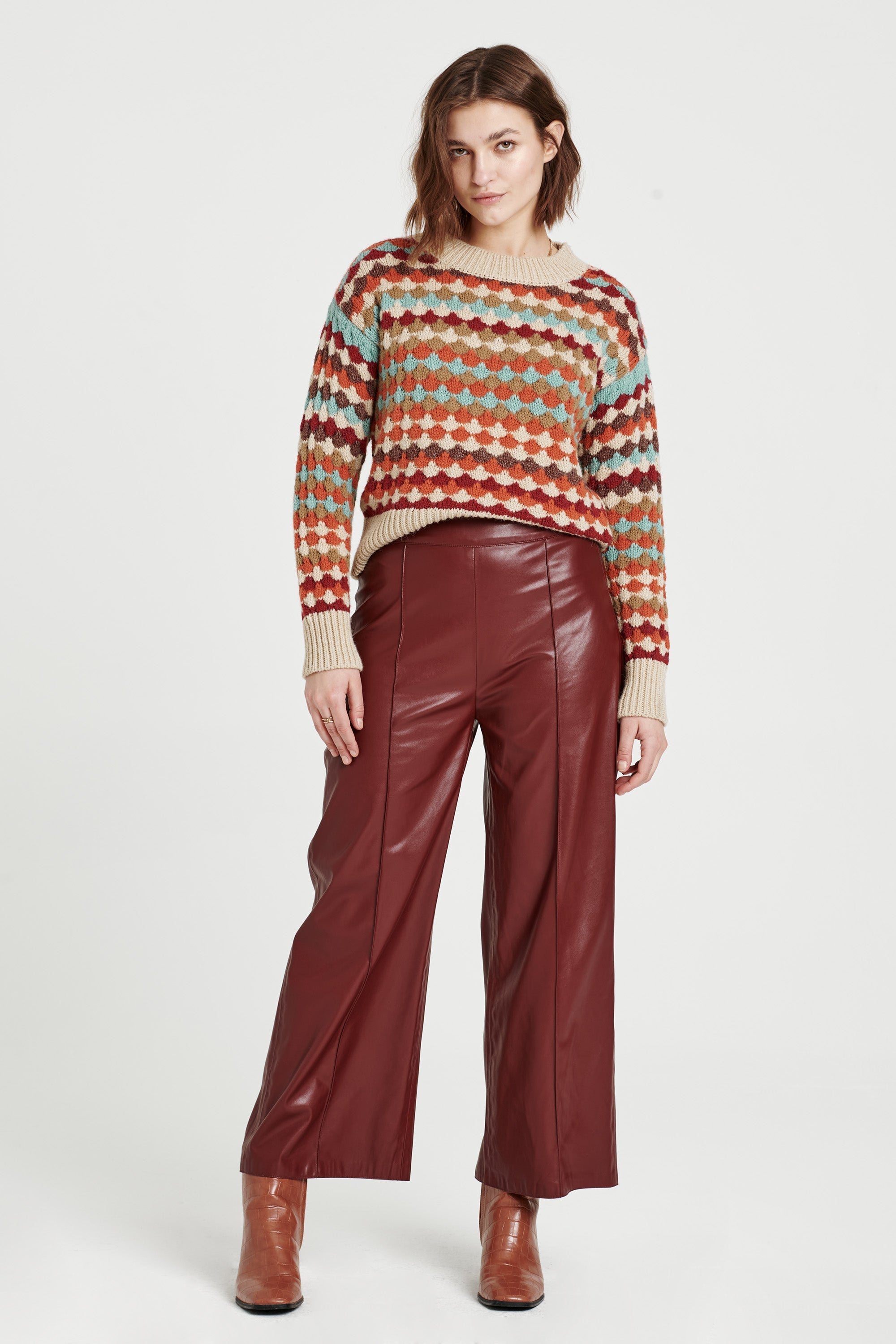 The Wide Leg Crop Pant in Crepe