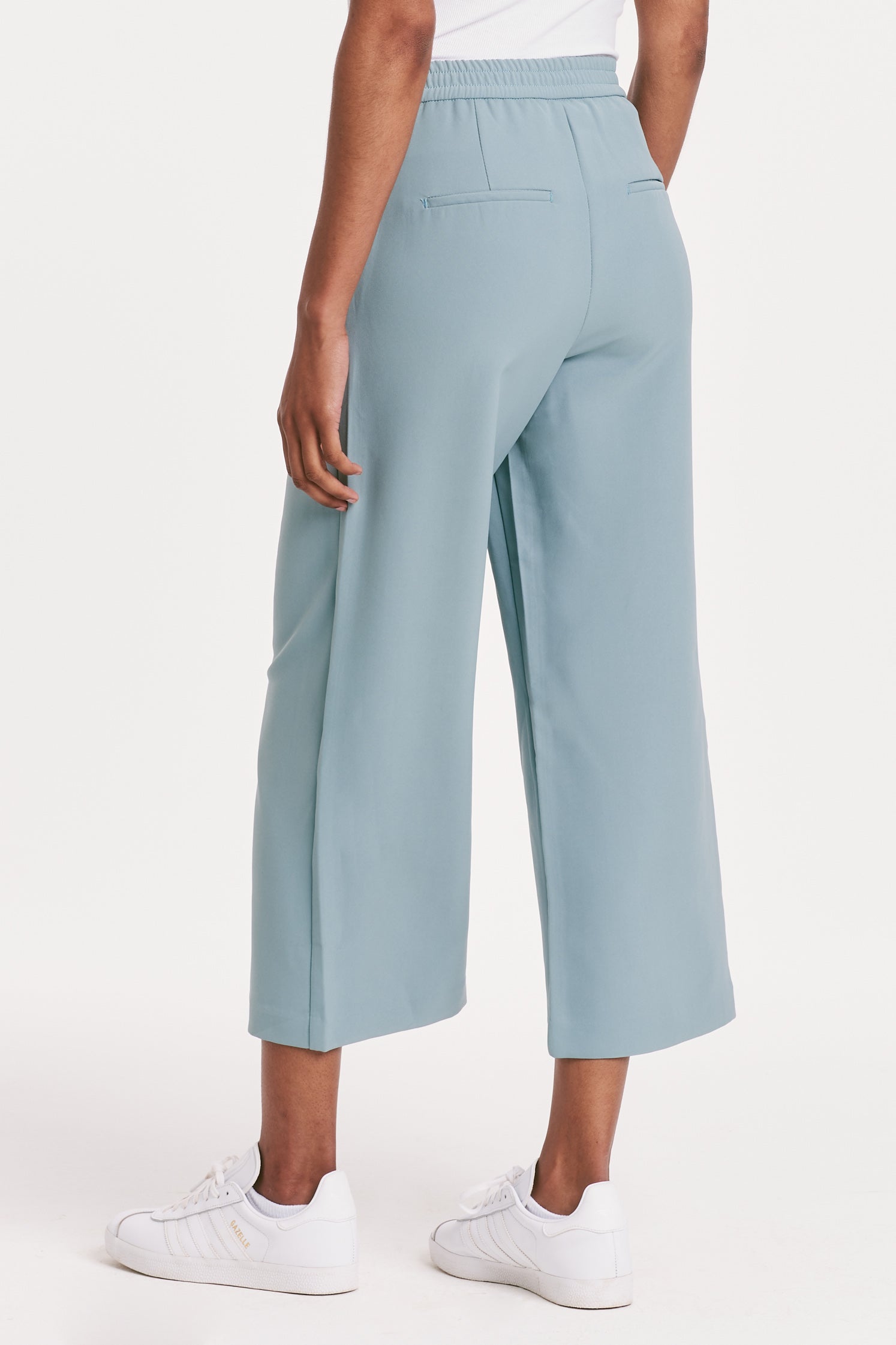 DENALI HIGH RISE WIDE LEG CROPPED PANTS DUSTY BLUE