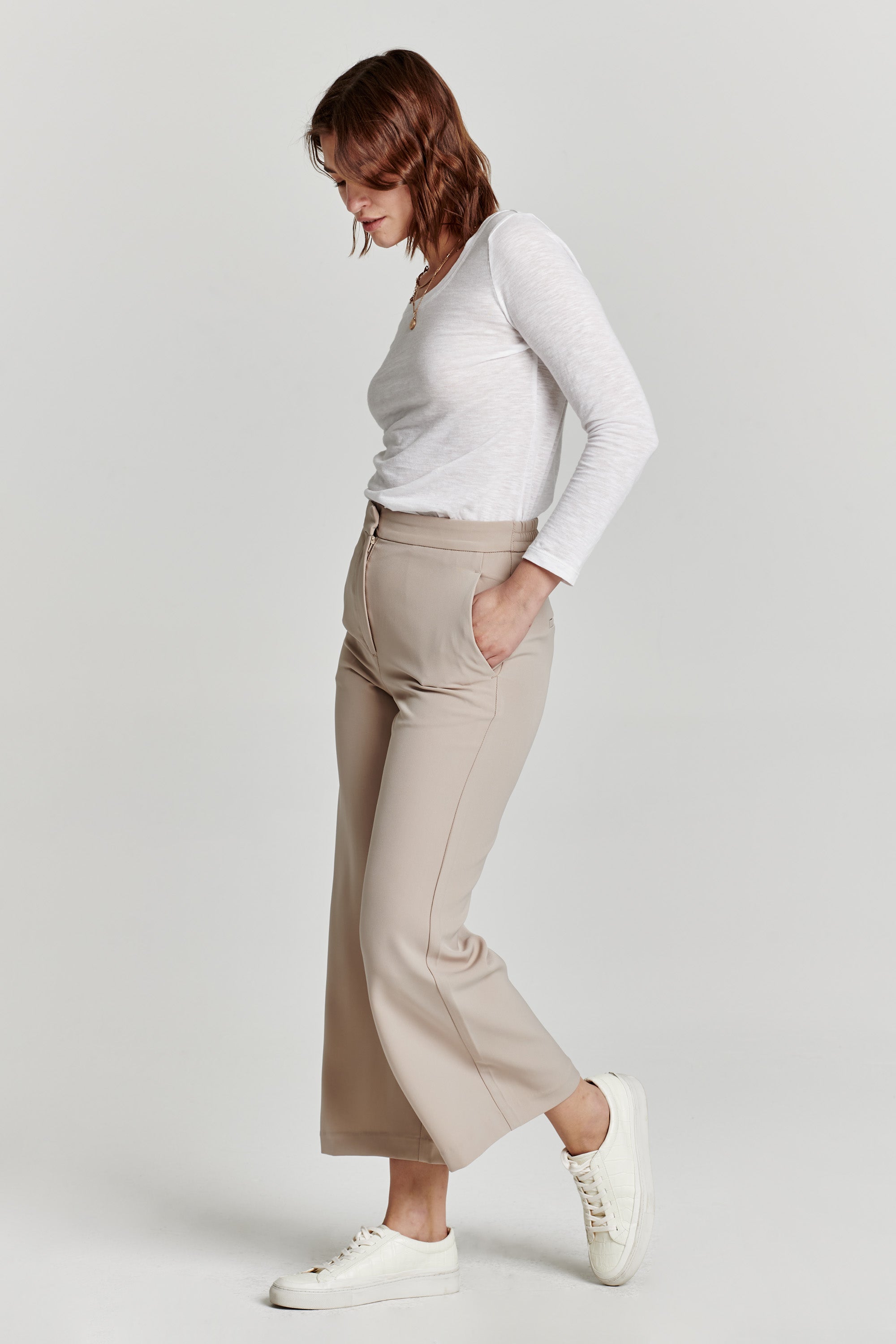 Women's Wide Leg Crop Jean in Caramel | Postie