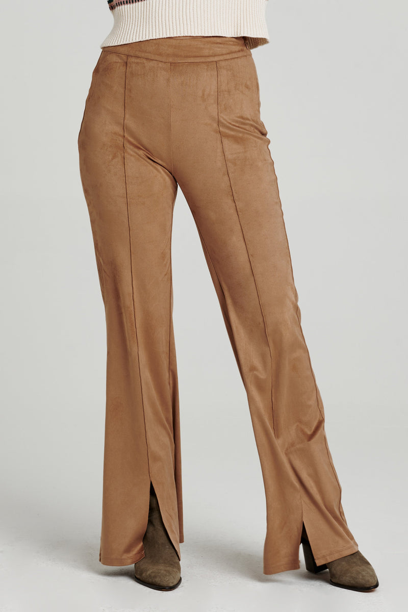 WynneCollection Faux Suede Flare-Leg Pant - 20825977