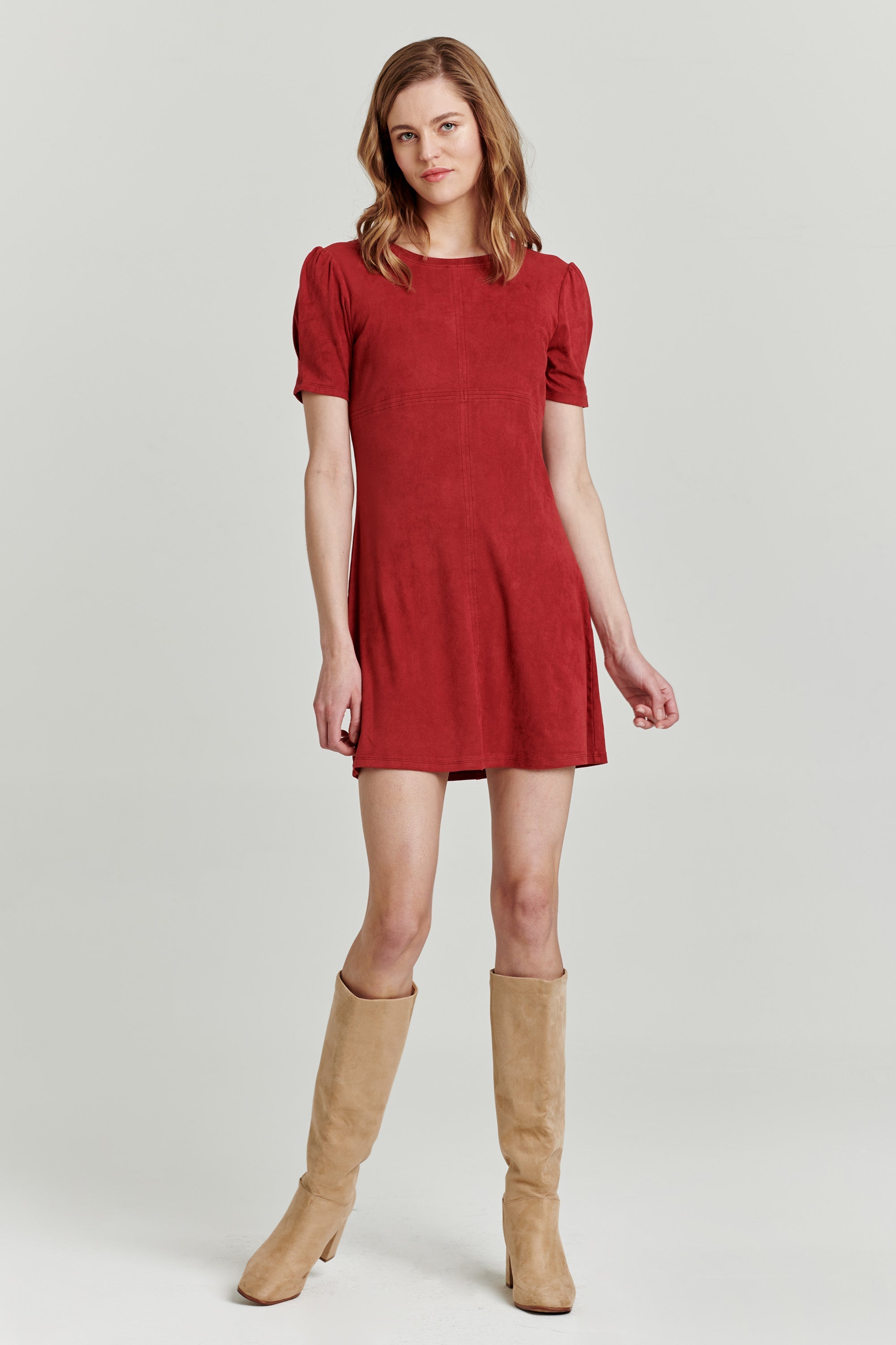 Short suede outlet dress