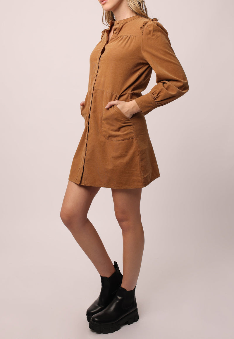 bardot-long-sleeve-dress-mocha