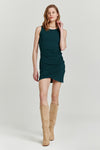yulia-side-ruched-dress-spruce