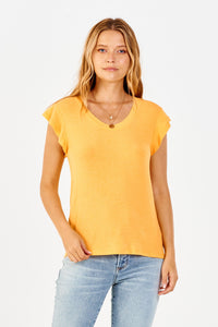 jaqui-flutter-sleeve-top-sunstone-front-image-another-love-clothing