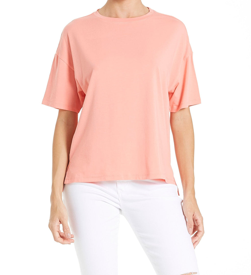 MAKENNA SHORT SLEEVE CREW NECK TOP BURNT CORAL – Another Love