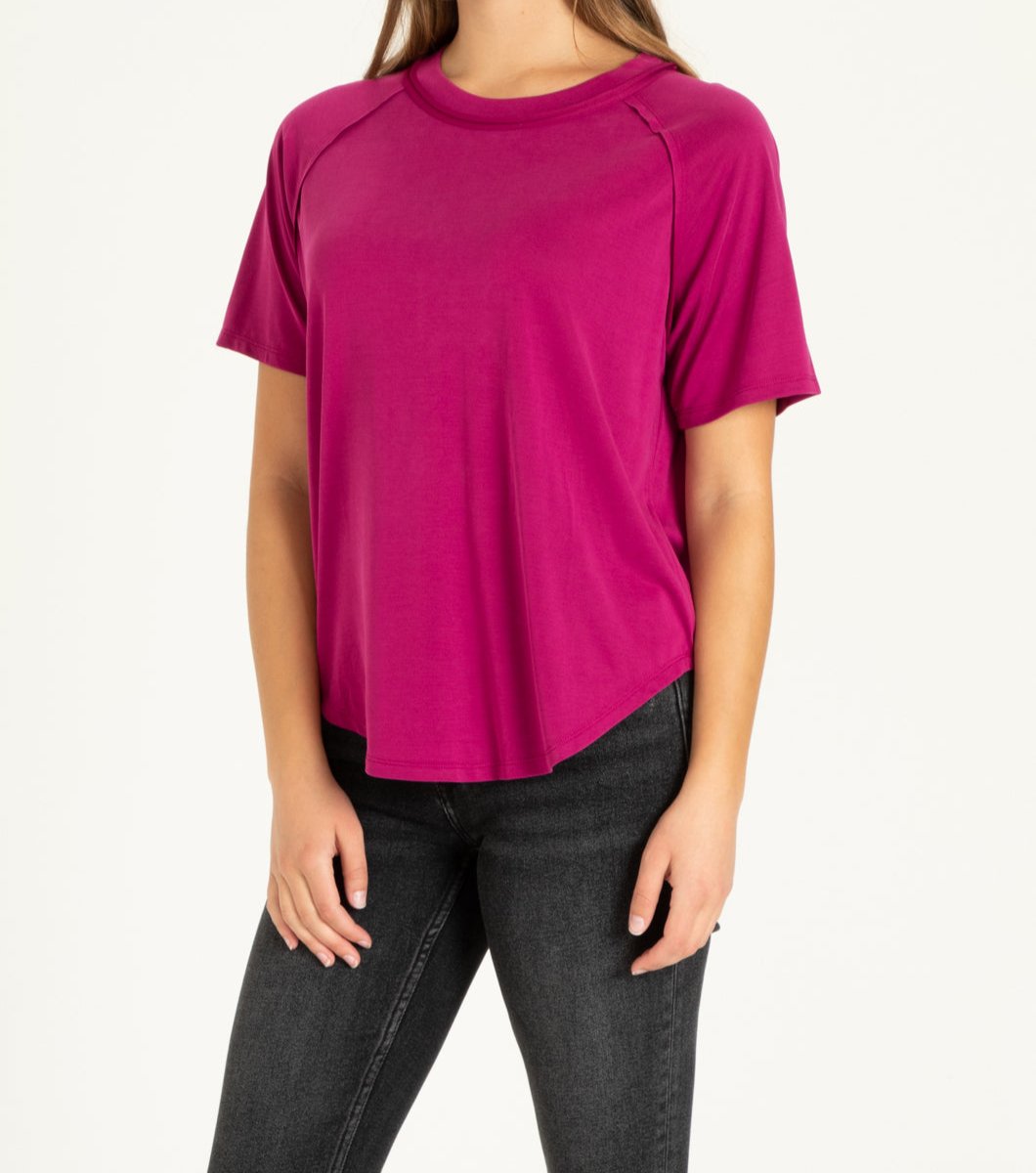 LYRIC tee shirt in vivid magenta