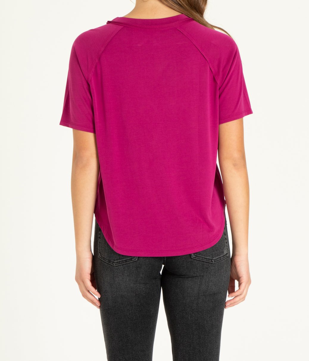 LYRIC tee shirt in vivid magenta