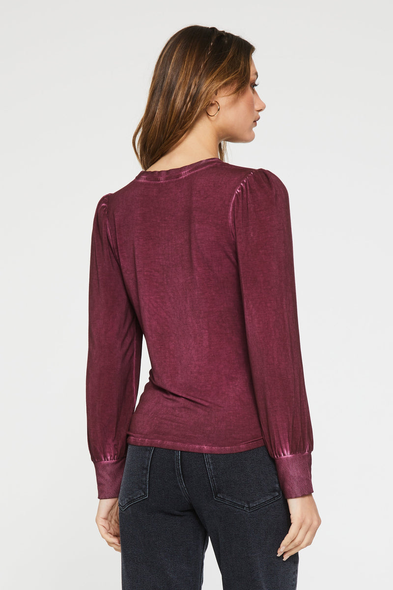 mica-ruched-long-sleeve-top-tawny-port-back-image-another-love-clothing