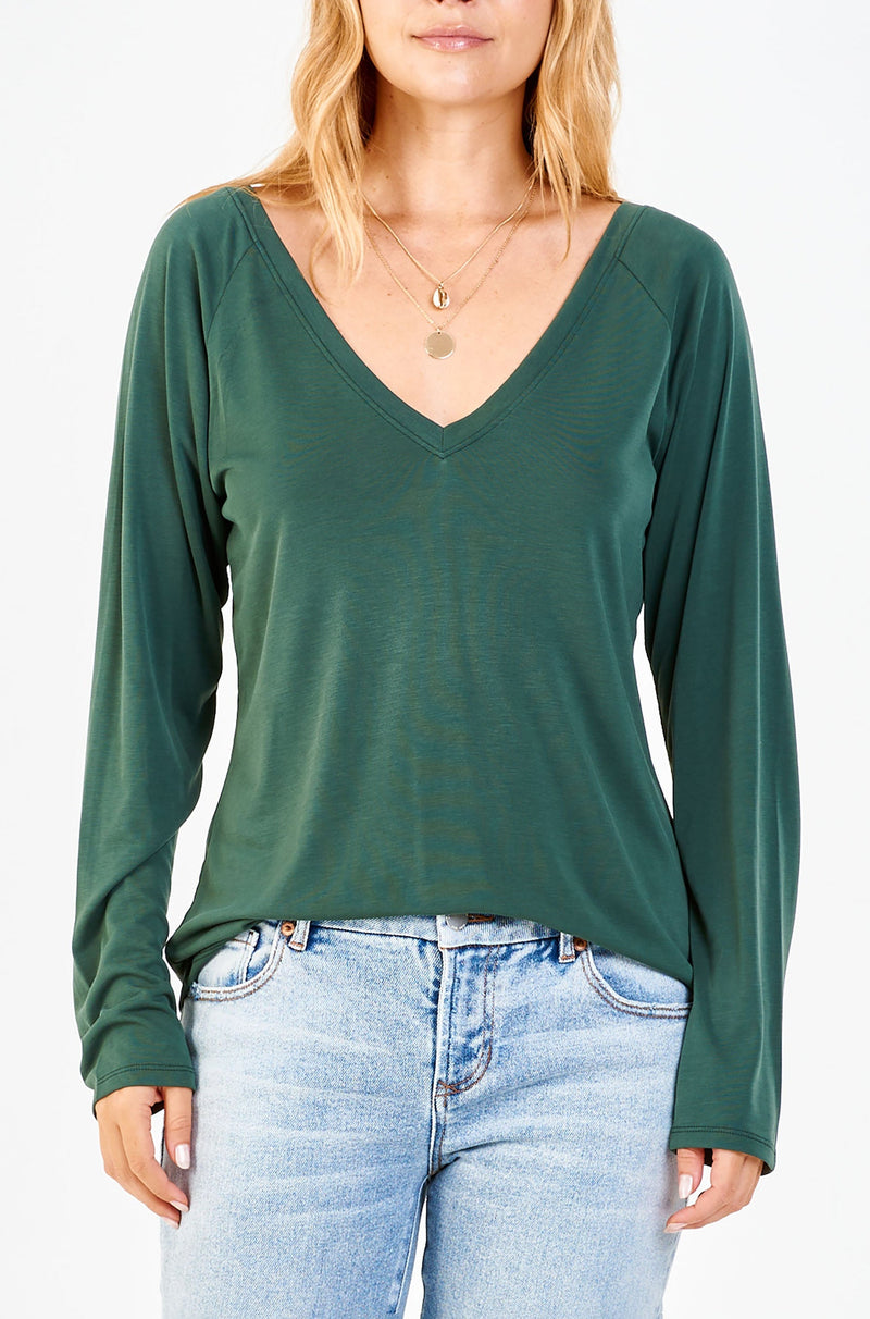 liv-double-vneck-top-emerald-front-image-another-love-clothing