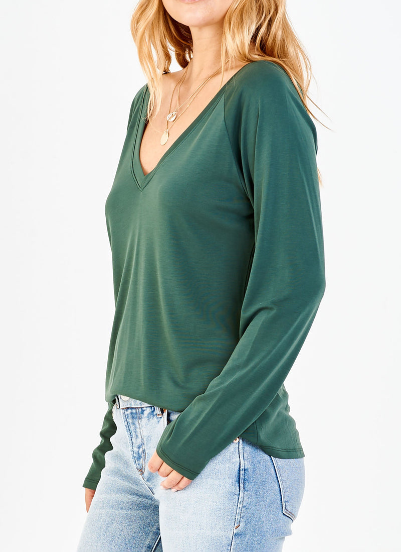 liv-double-vneck-top-emerald-side-image-another-love-clothing