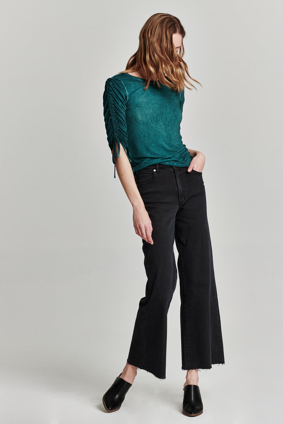 verity-sleeve-ruching-top-spruce