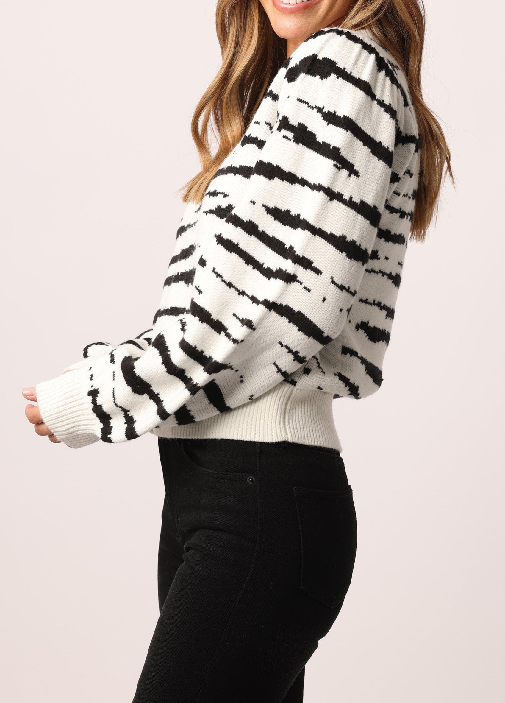 raelynn-bell-sleeve-sweater-black-&-white-zebra