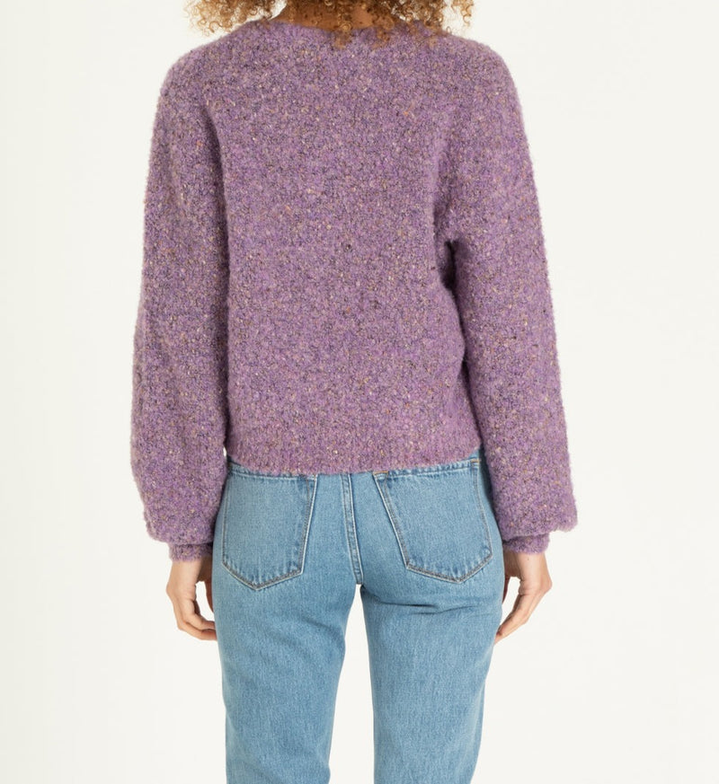 ROSE button down cardigan sweater in allium