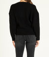 POPPY v neck sweater in black