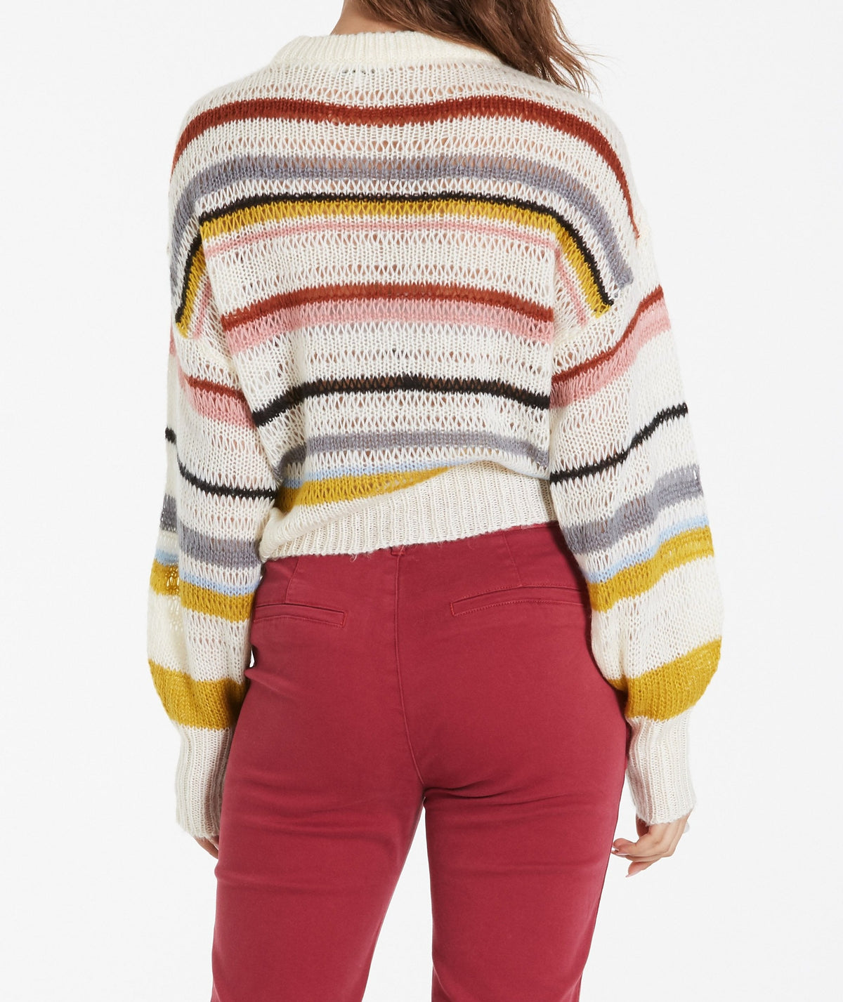 AVIANNA sweater in beige multi stripe