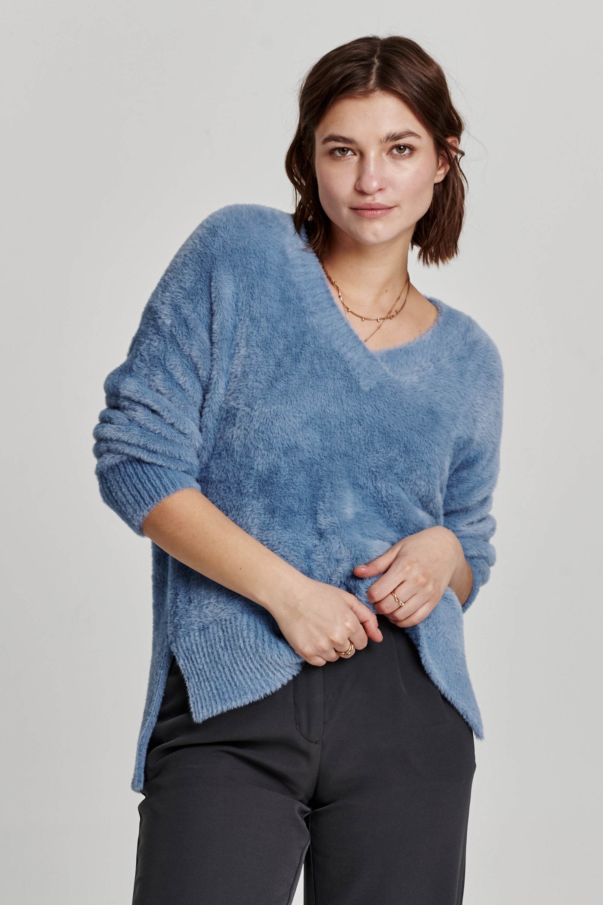 Dusty sale blue sweater