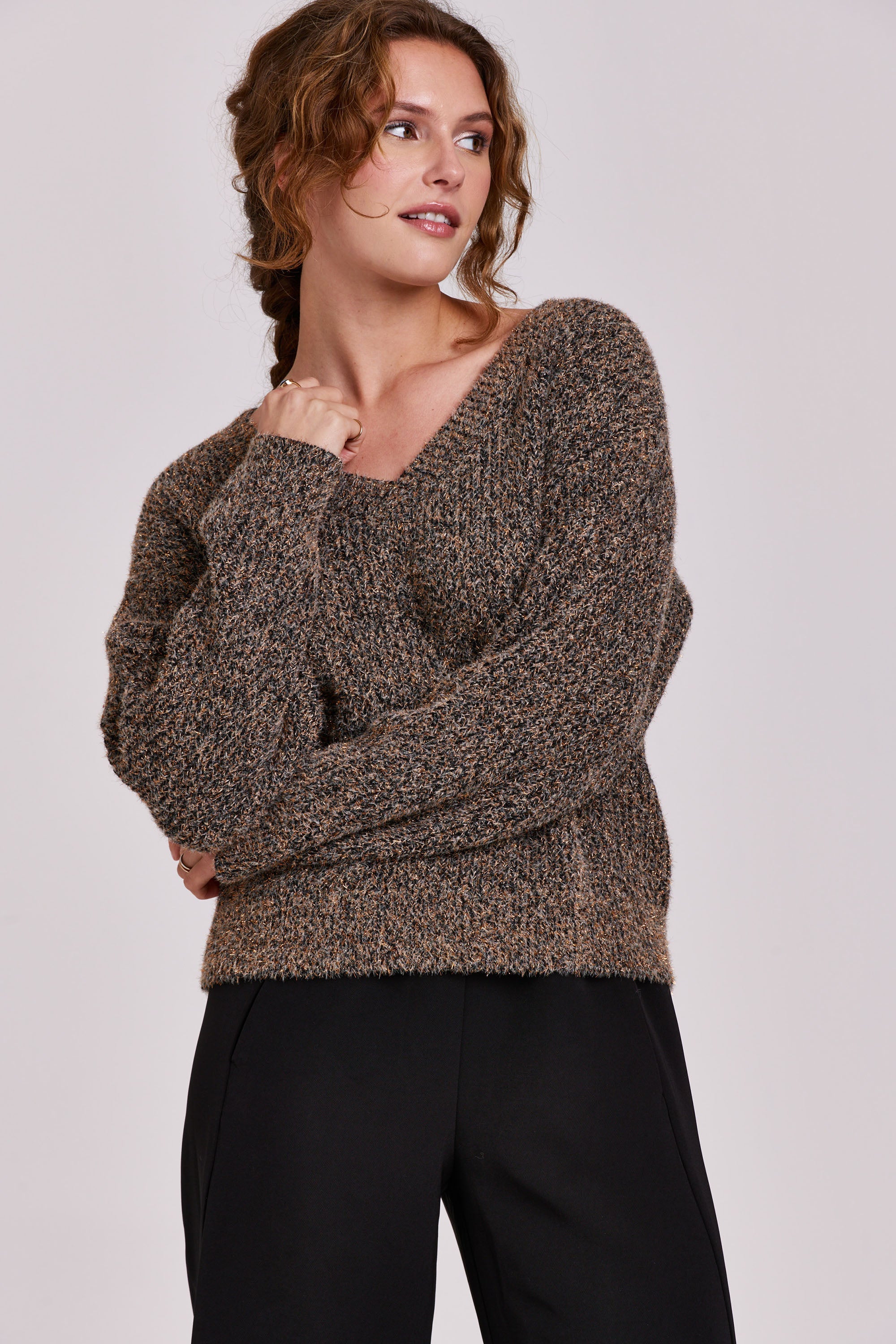 rue-textured-yarn-sweater-copper-metallic-melange