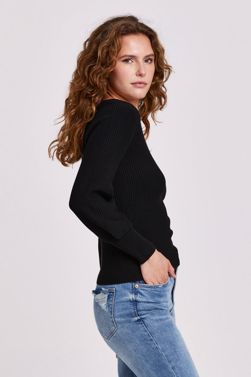 lincoln-peplum-sleeve-sweater-black