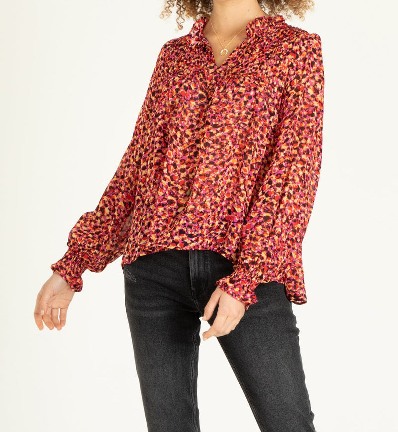 KASSIDY blouse in ying yang floral