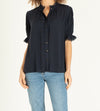 PAISLEE short sleeve blouse in black